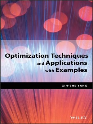 cover image of Optimization Techniques and Applications with Examples